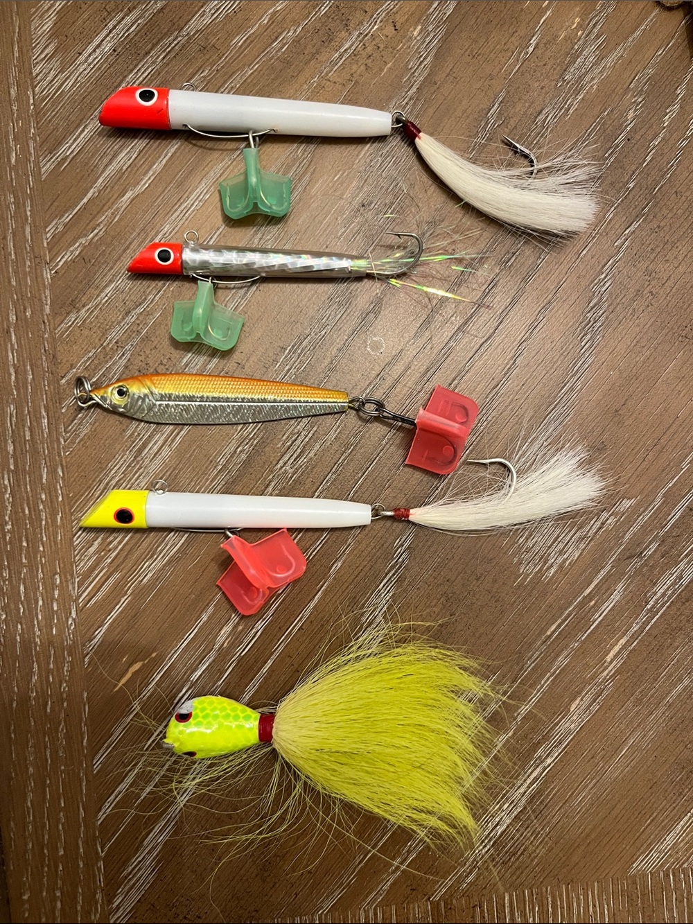 Assorted Yellow and White Fishing Lures Pack - Multi-Style Fishing Baits